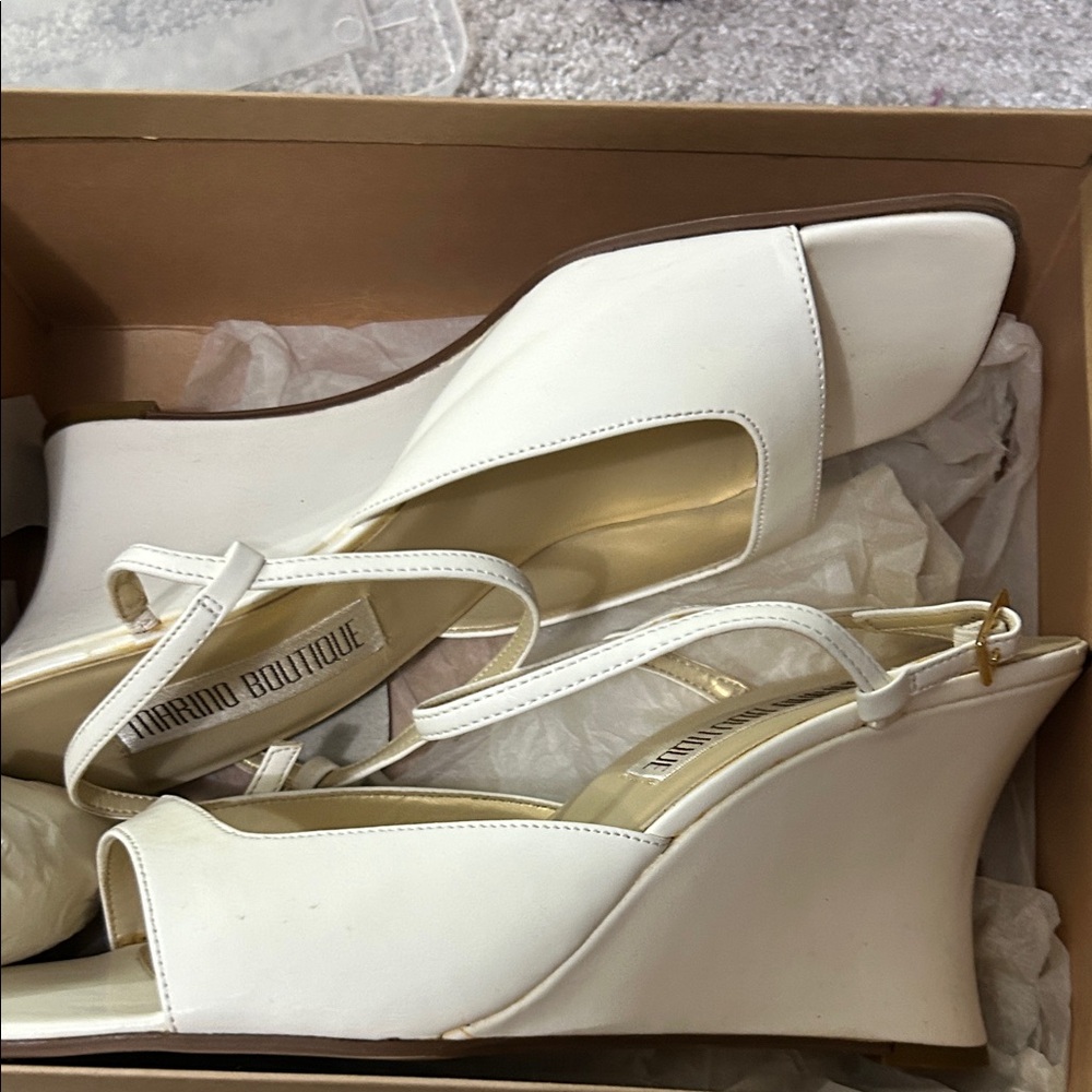 White Wedge Sandals